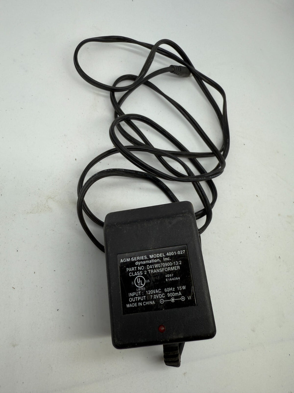 AGM AC/DC Power Adapter 4001-027 - 7V DC, 900mA