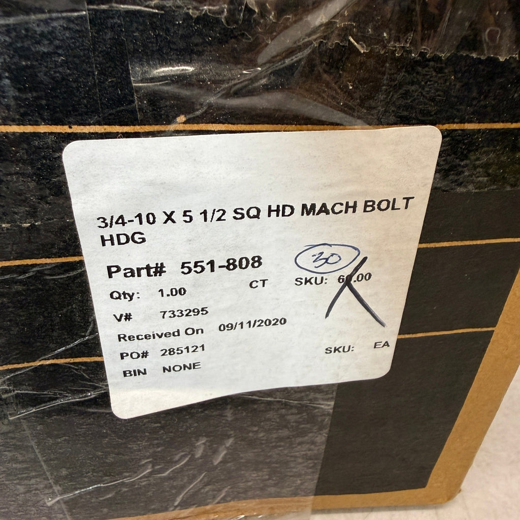 Pack of 30 Brighton Best 3/4-10 x 5-1/2 Square Head Machine Bolt HDG Galvanized