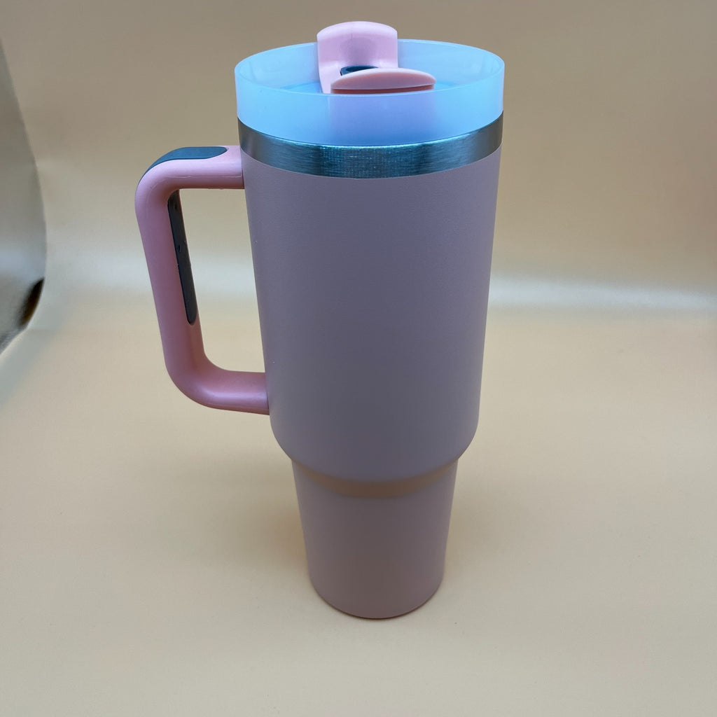 40oz Tumbler with Handle and Straw Stainless Steel Vacuum Insulated Travel Mug W