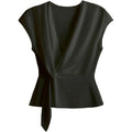 MSRP $26 Verdusa Women's XL Wrap V Neck Cinched Waist Top Twist Knot Elegant