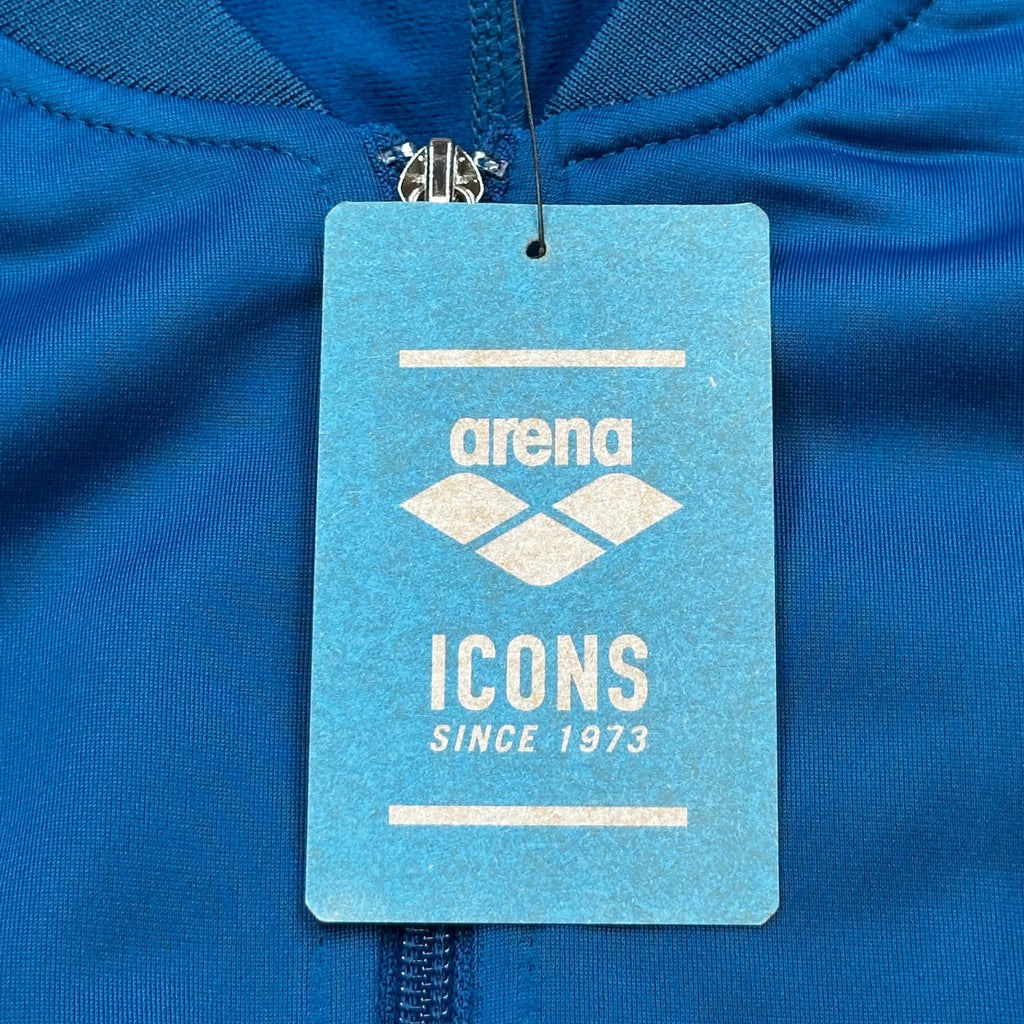NWT Arena Women's XL Triple Denim Blue Icons Relax IV Team Track Full-Zip Jack