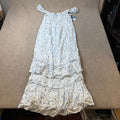 MSRP $68 Arizona Womens Juniors XL Blue Floral Sleeveless Maxi Dress Square Neck