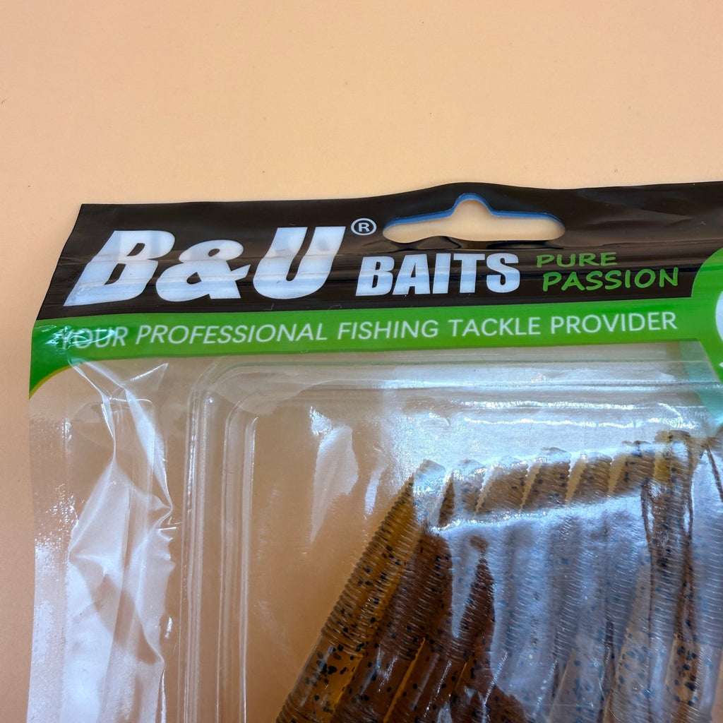 Pack of 10 B&U Light Brown Floating Senko Worms Bass Fishing Lure Ned Wacky Ri