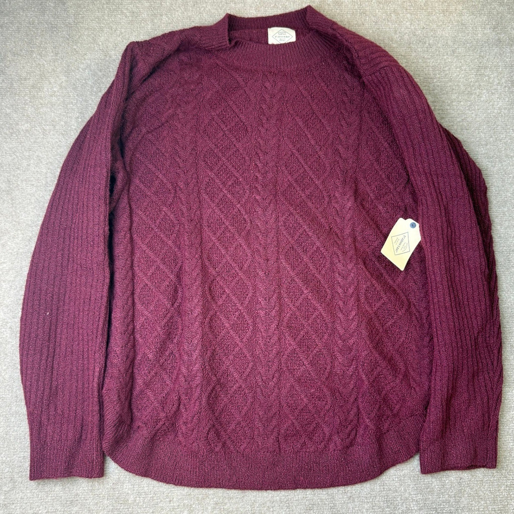MSRP $38 St. John's Bay Womens XXL Deep Ruby Crew Neck Pullover Sweater Long S