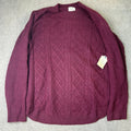 MSRP $38 St. John's Bay Womens XXL Deep Ruby Crew Neck Pullover Sweater Long S