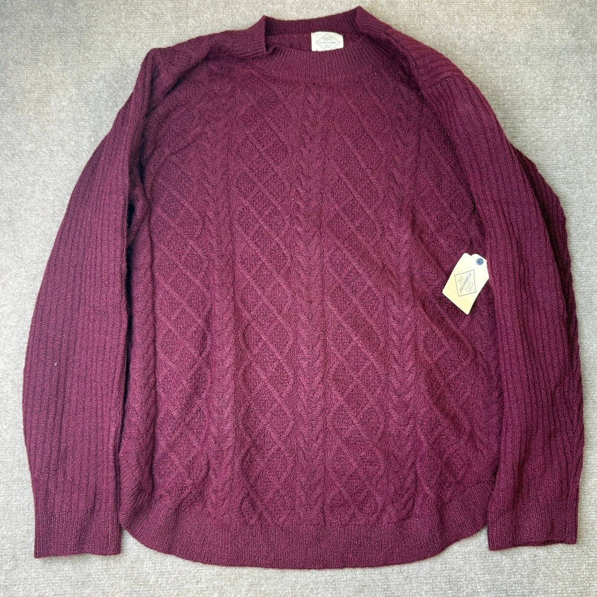 MSRP $38 St. John's Bay Womens XXL Deep Ruby Crew Neck Pullover Sweater Long S
