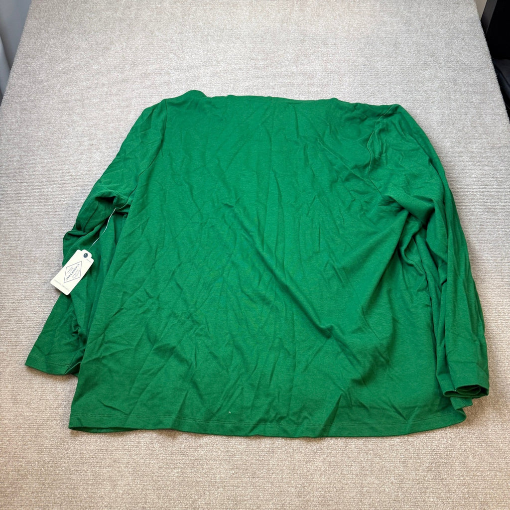 MSRP $26 St. John's Bay Womens 5X Stunning Green Long Sleeve Turtleneck Top