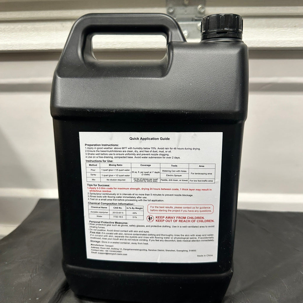Teexpert Mulch Glue for Landscaping 1.3 Gallon Heavy Duty Outdoor Stone Adhesiv