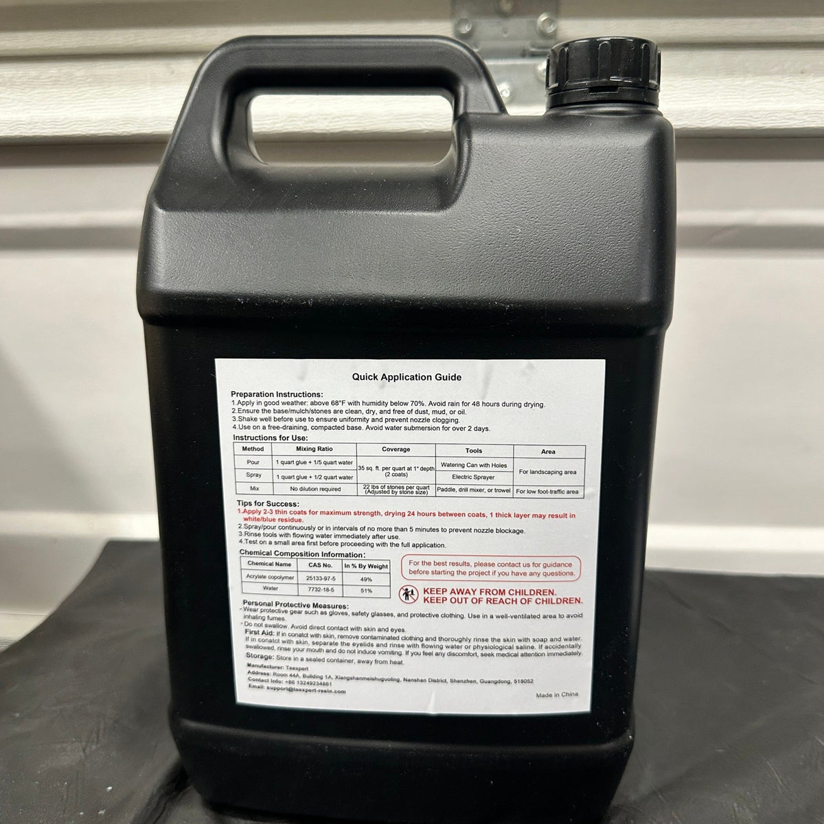 Teexpert Mulch Glue for Landscaping 1.3 Gallon Heavy Duty Outdoor Stone Adhesiv