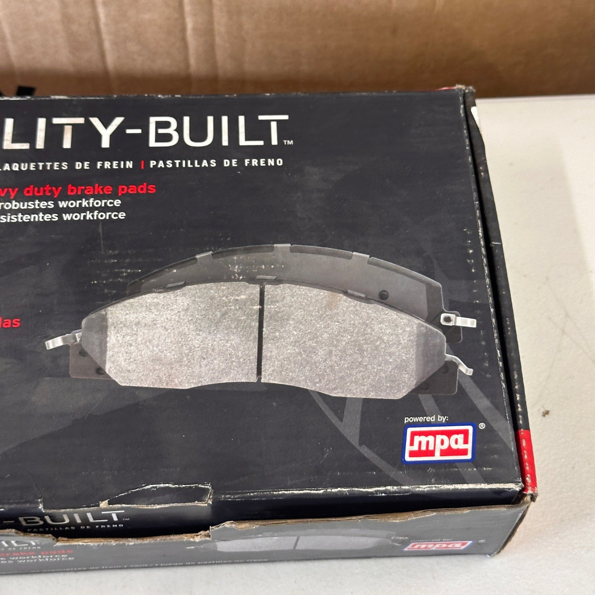 MPA Quality-Built 1002-1682M Work Force Brake Pads Set MISSING 1 PAD