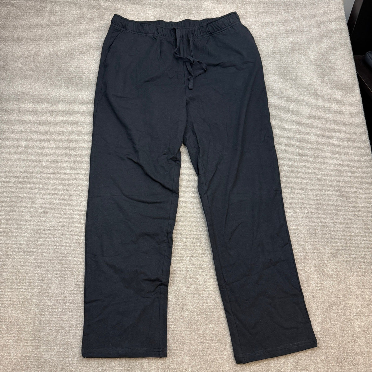 MSRP $34 Weintee Women's Petite M Cotton Lounge Pants with Pockets Black