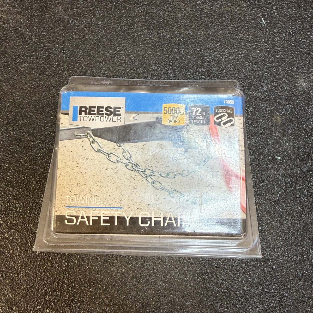 Reese Towpower 74059 Towing Safety Chain, 5,000 lbs. Capacity, 72" Length