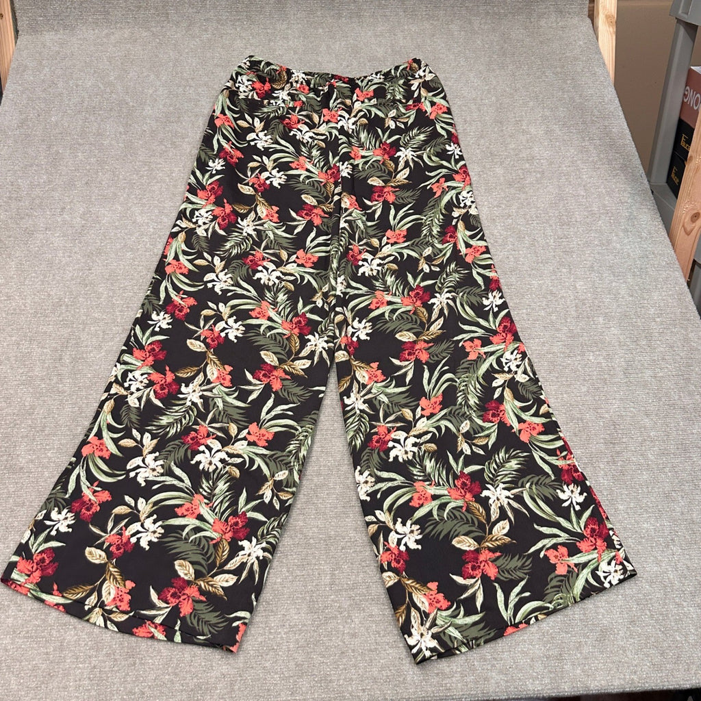 MSRP $54 Liz Claiborne Womens M Petite Chocolate Tropical Pants Straight Mid Ris