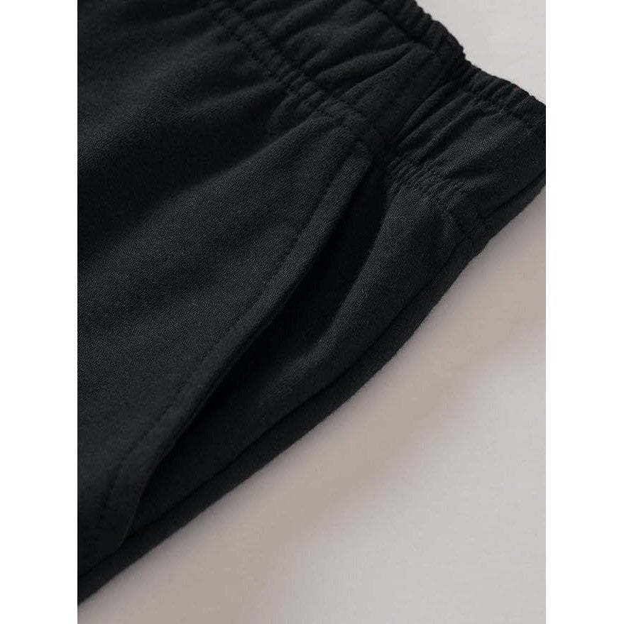 MSRP $34 Weintee Women's Petite M Cotton Lounge Pants with Pockets Black