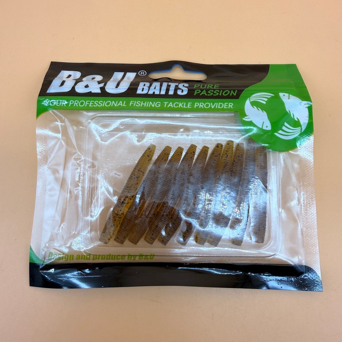 Pack of 10 B&U Light Brown Floating Senko Worms Bass Fishing Lure Ned Wacky Ri