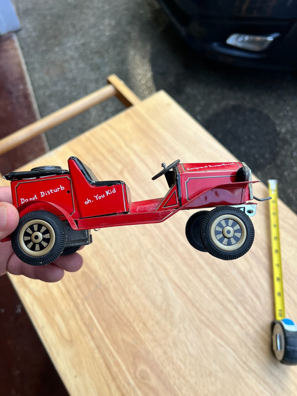 Vintage Magic Square MS 93 Made in Japan Wind Up Tin Litho Model T - Toy Jalopy