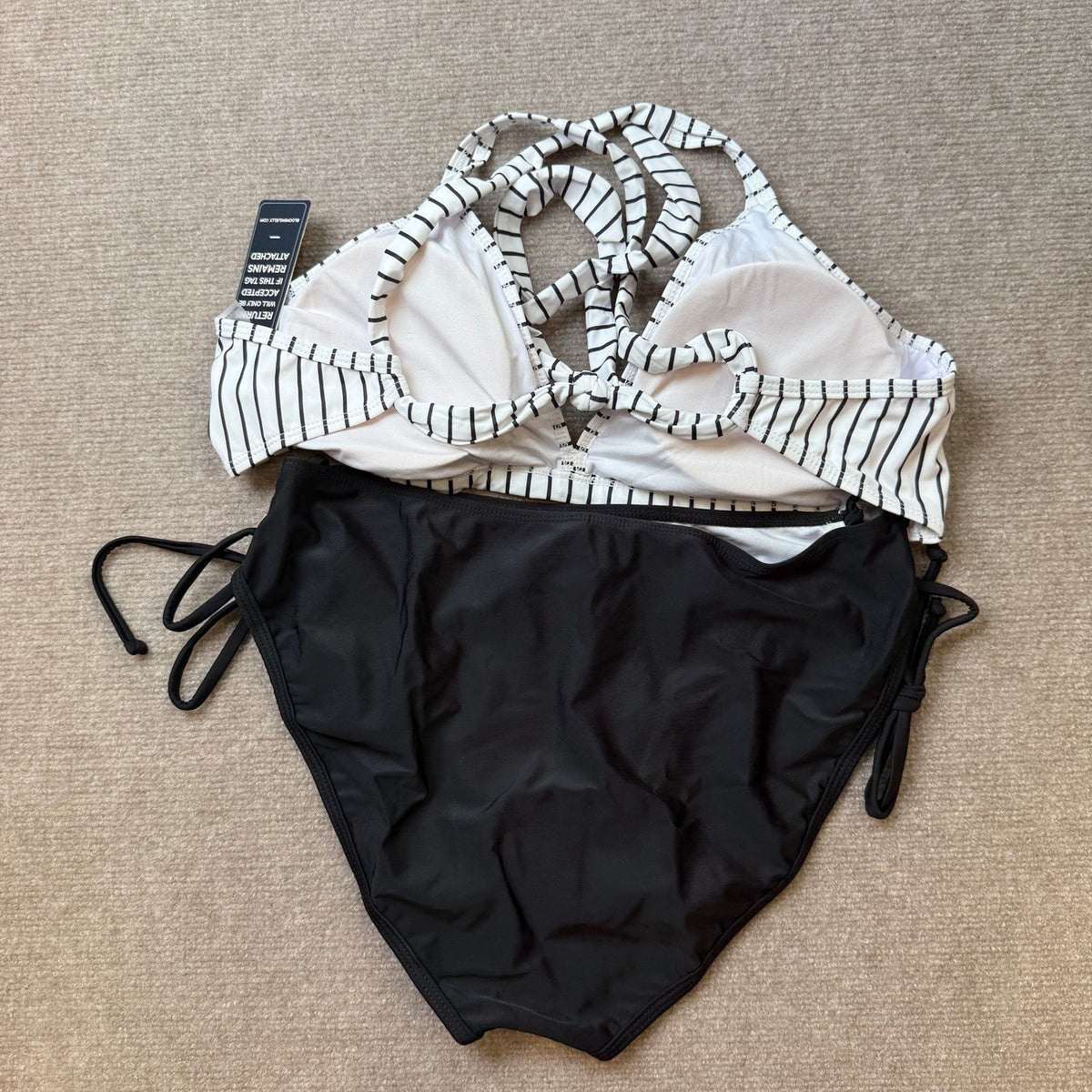 MSRP $32 Blooming Jelly Women's XL Bikini Set Mid Rise Two Piece Swimsuit Tria