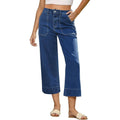 MSRP $47 GRAPENT Women's XL Capri Jeans High Waisted Wide Leg Strechy Loose