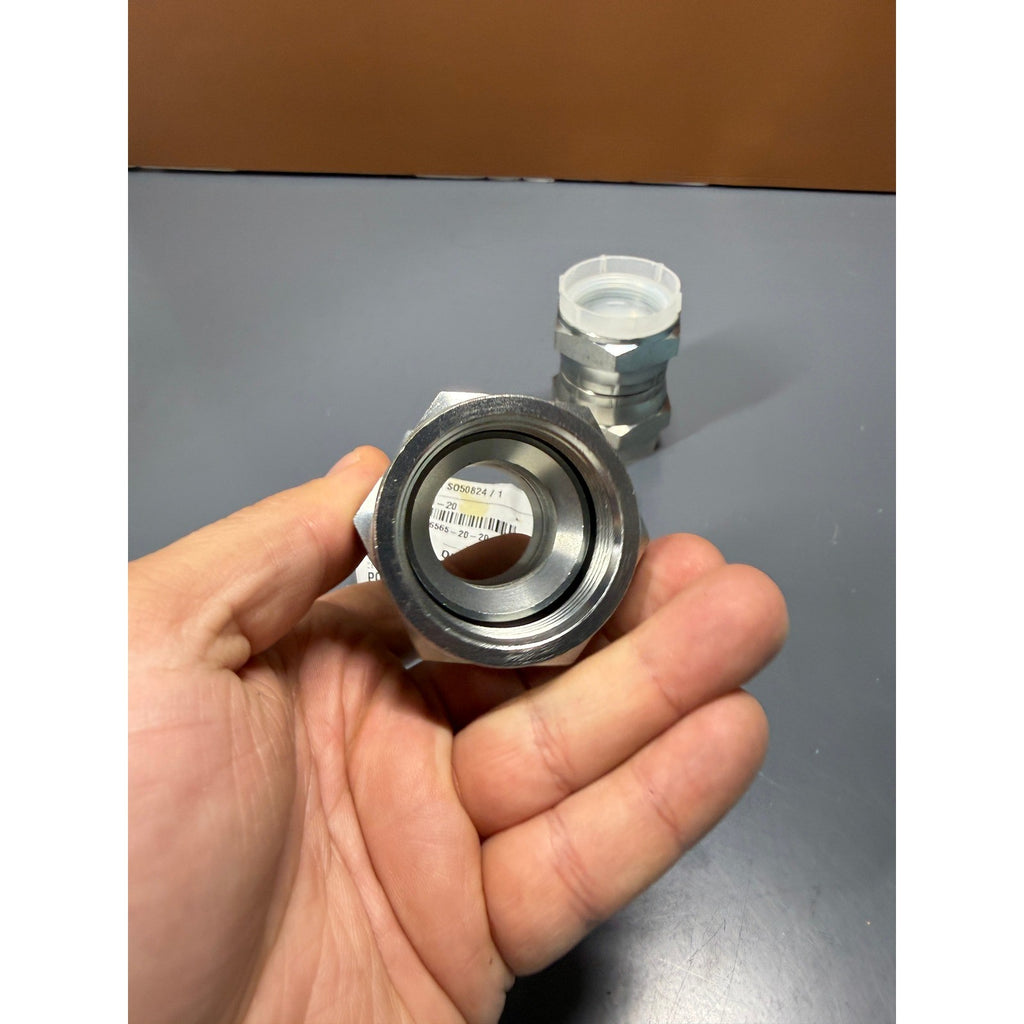 Set of 2 Brennan 6565-20-20 Straight Adapter 1-1/4" Female SAE 37° JIC x 1-1/4"