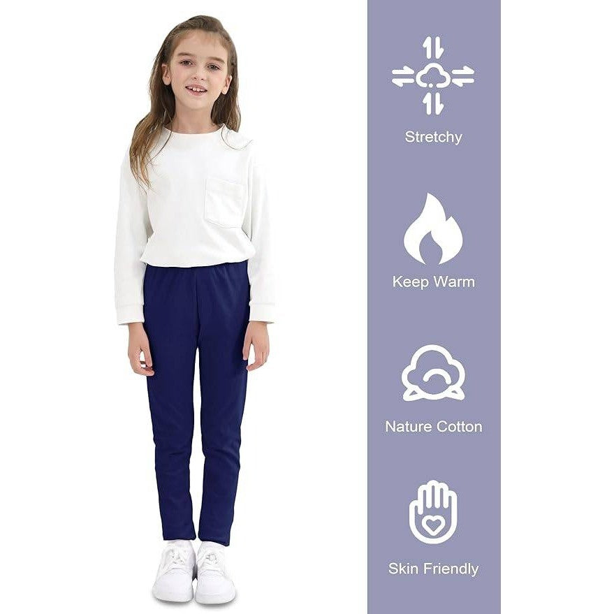 Resinta 2 Pack Girls 4T Leggings Cotton Full Length Leggings Soft Comfortable