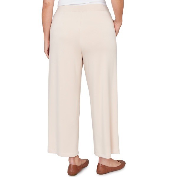 MSRP $54 Alfred Dunner Seville Womens S Petite Stone Ankle Pants Relaxed Fit