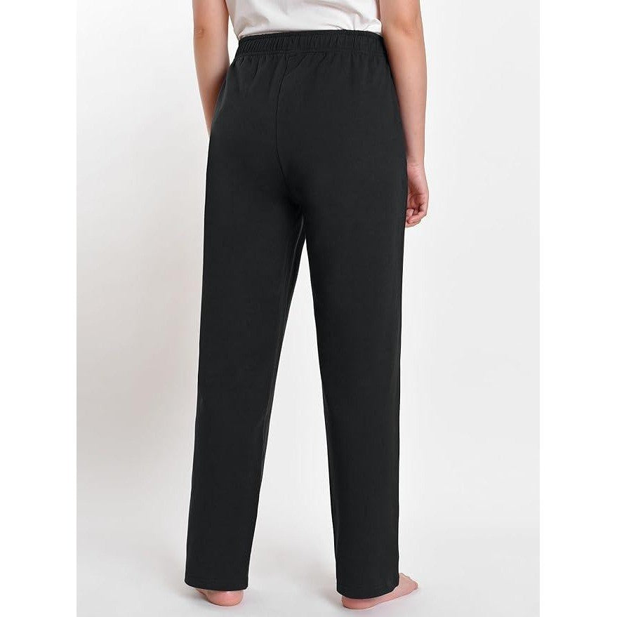 MSRP $34 Weintee Women's Petite M Cotton Lounge Pants with Pockets Black