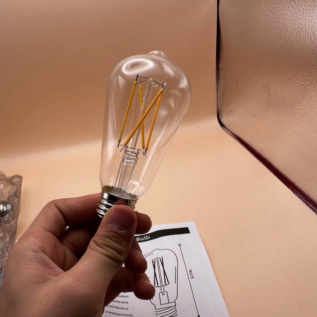 Pack of 9 LED Edison Bulbs Dimmable, E26, 6W 60W Equivalent, 2700K Soft White