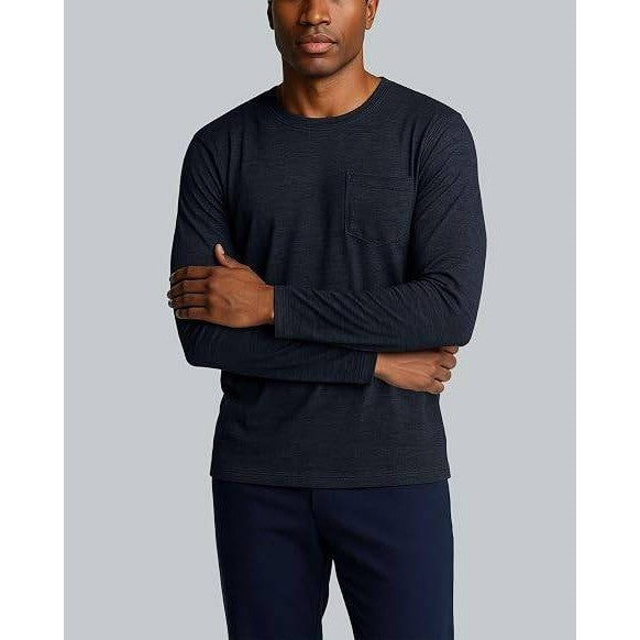Set of 4 MSRP $39 Real Essentials Men's S Dry-Fit  Long Sleeve Pocket T-Shirt