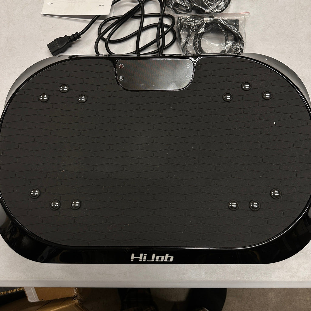 HiJob S8HF-VP02 Vibration Plate Exercise Machine for Full Body Fitness w/ Re