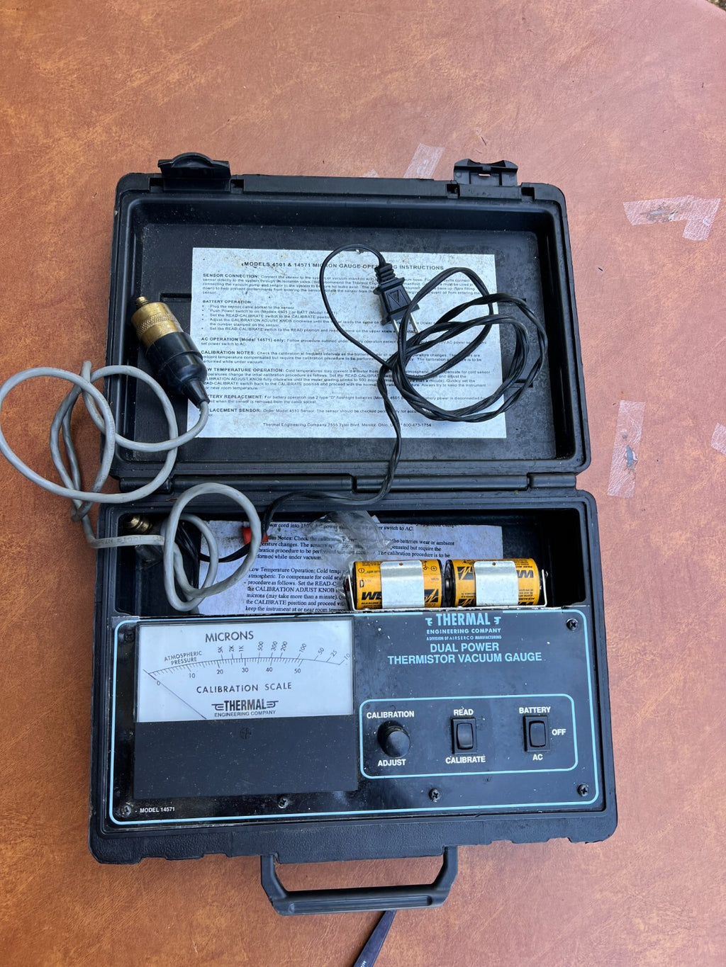 Thermal Engineering Dual Power Thermistor Vacuum Gauge #14571