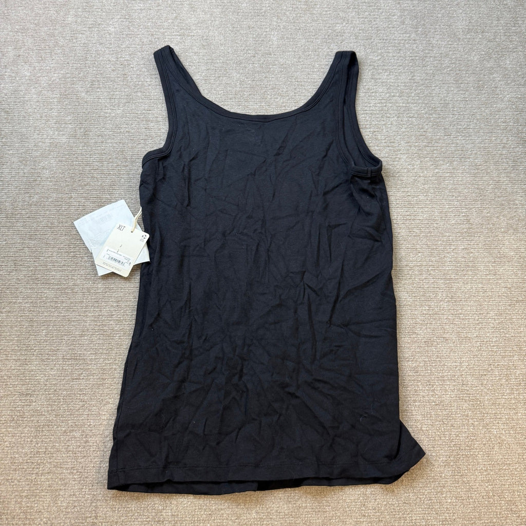 MSRP $20 A.N.A Womens XL Tall Black U Neck Sleeveless Tank Top