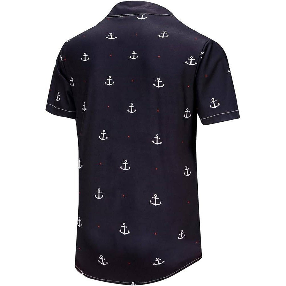 Lot of 2 MSRP $26 KYKU Men's 3XL Anchor Blue Hawaiian Shirt Short Sleeve Button