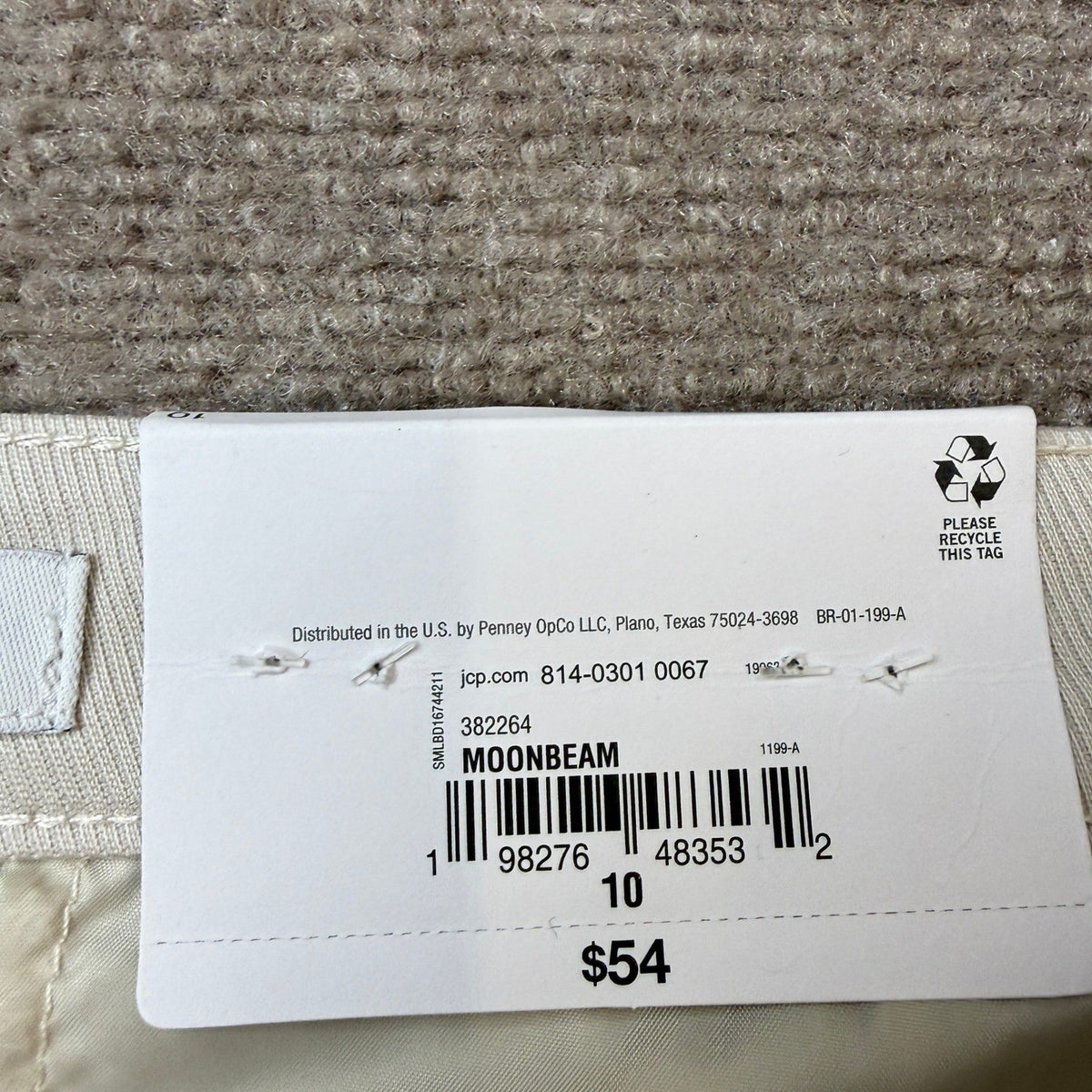 MSRP $54 Liz Claiborne Womens 10 Moonbeam Wide Leg Mid Rise Trouser Pants