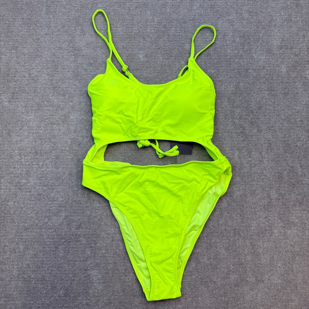 MSRP $42 Meyeeka Women's M Monokini w/ SMALL STAIN Scoop Neck Cut Out Front