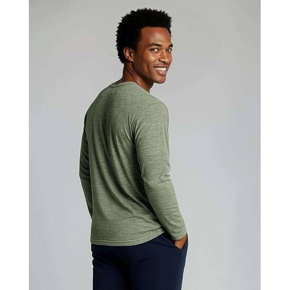 Set of 4 MSRP $39 Real Essentials Men's S Dry-Fit  Long Sleeve Pocket T-Shirt