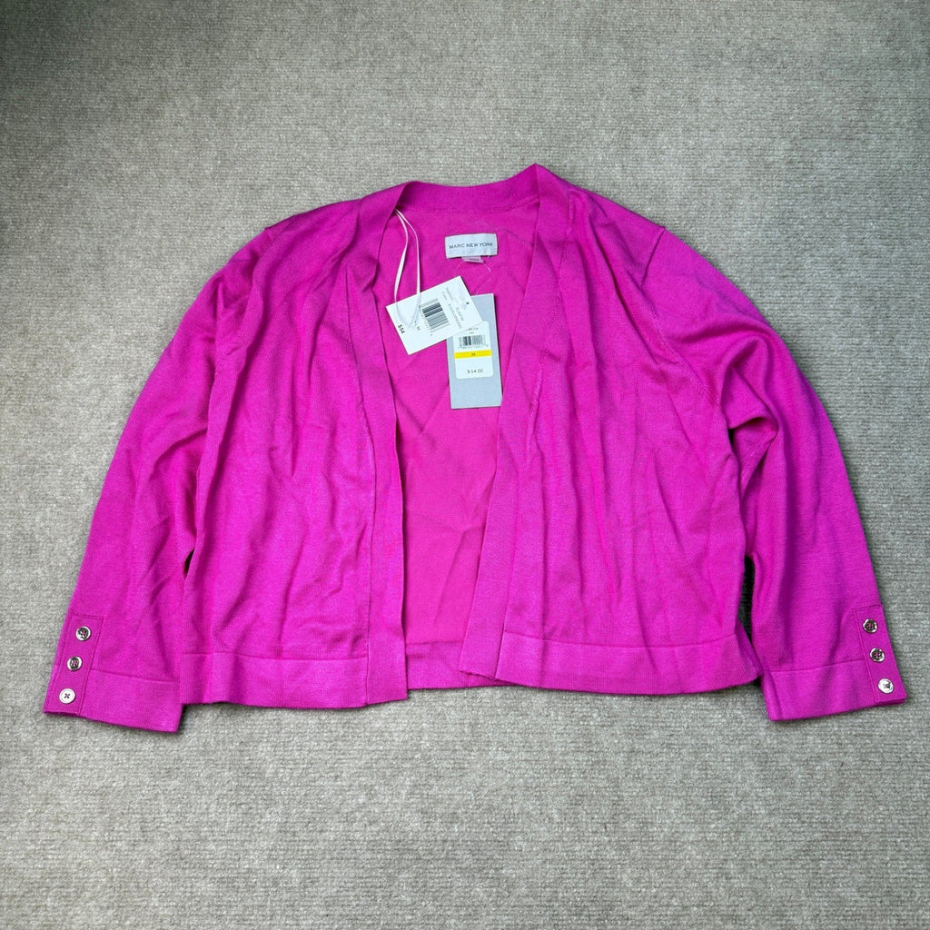 MSRP $54 Marc New York Womens M Raspberry 3/4 Sleeve Shrug