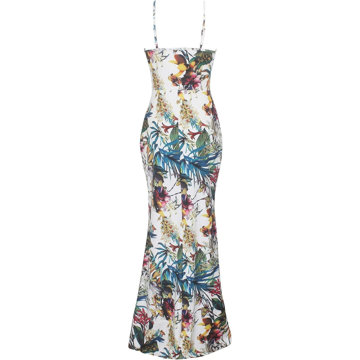 MSRP $39 SheKiss Women's XL White Summer Floral Long Maxi Dress Spaghetti Strap