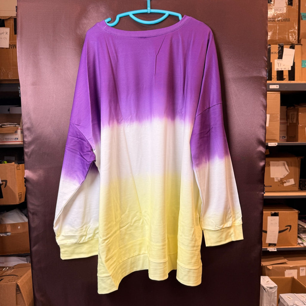 DOLNINE Women's Plus-Size 14W-28W Sweatshirts Casual Tops Side Slit Pullovers Sh