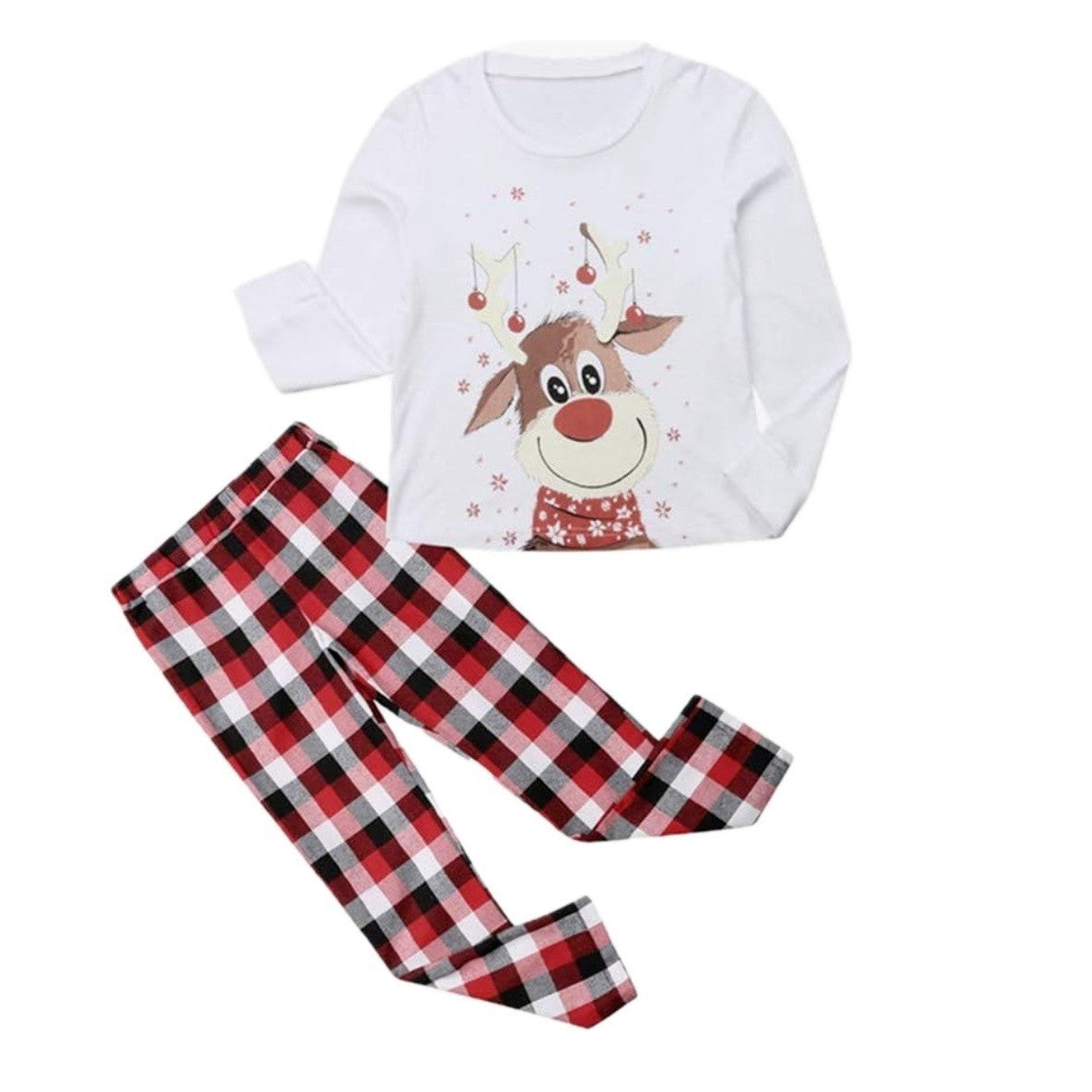 LIONVI Men's XL Christmas Pajama Set Cotton Xmas Deer Holiday Pajama Dad