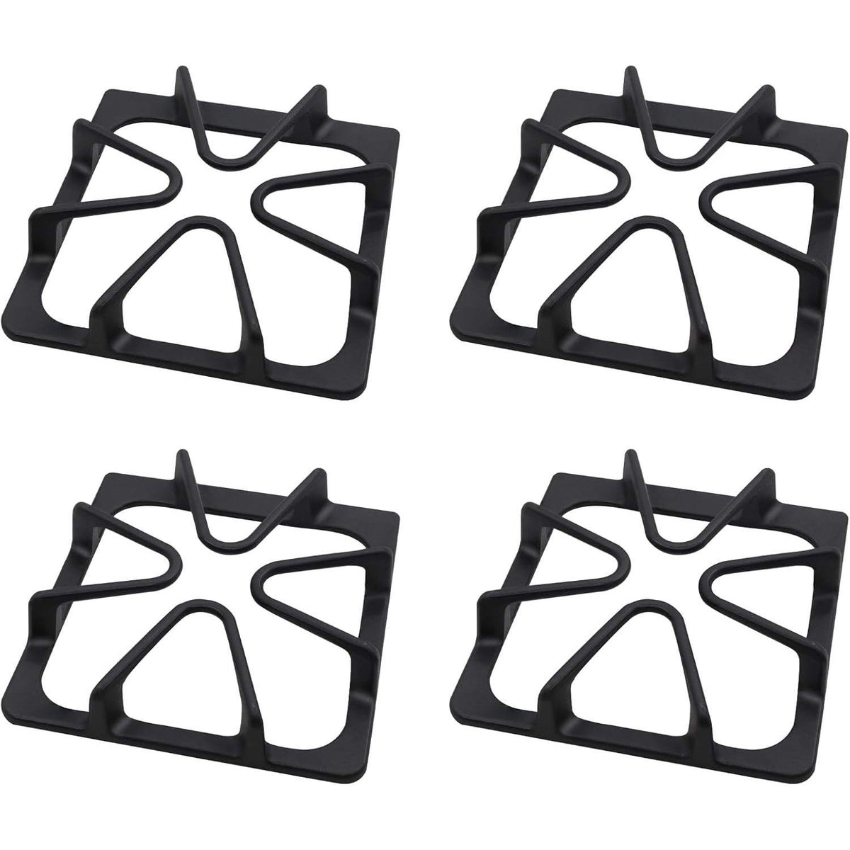 Set of 4 Upgraded W10447925 Stove Burner Grate Replacement Parts For Whirlpool