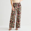 MSRP $54 Liz Claiborne Womens M Petite Chocolate Tropical Pants Straight Mid Ris