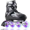 Sowume Black Sz S Adjustable Inline Skates for Little Kids Girls and Boys, Rol