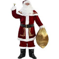 ABALAGU Men's 2XL Deluxe Santa Claus Suit 12 PCS Christmas Adult Costume