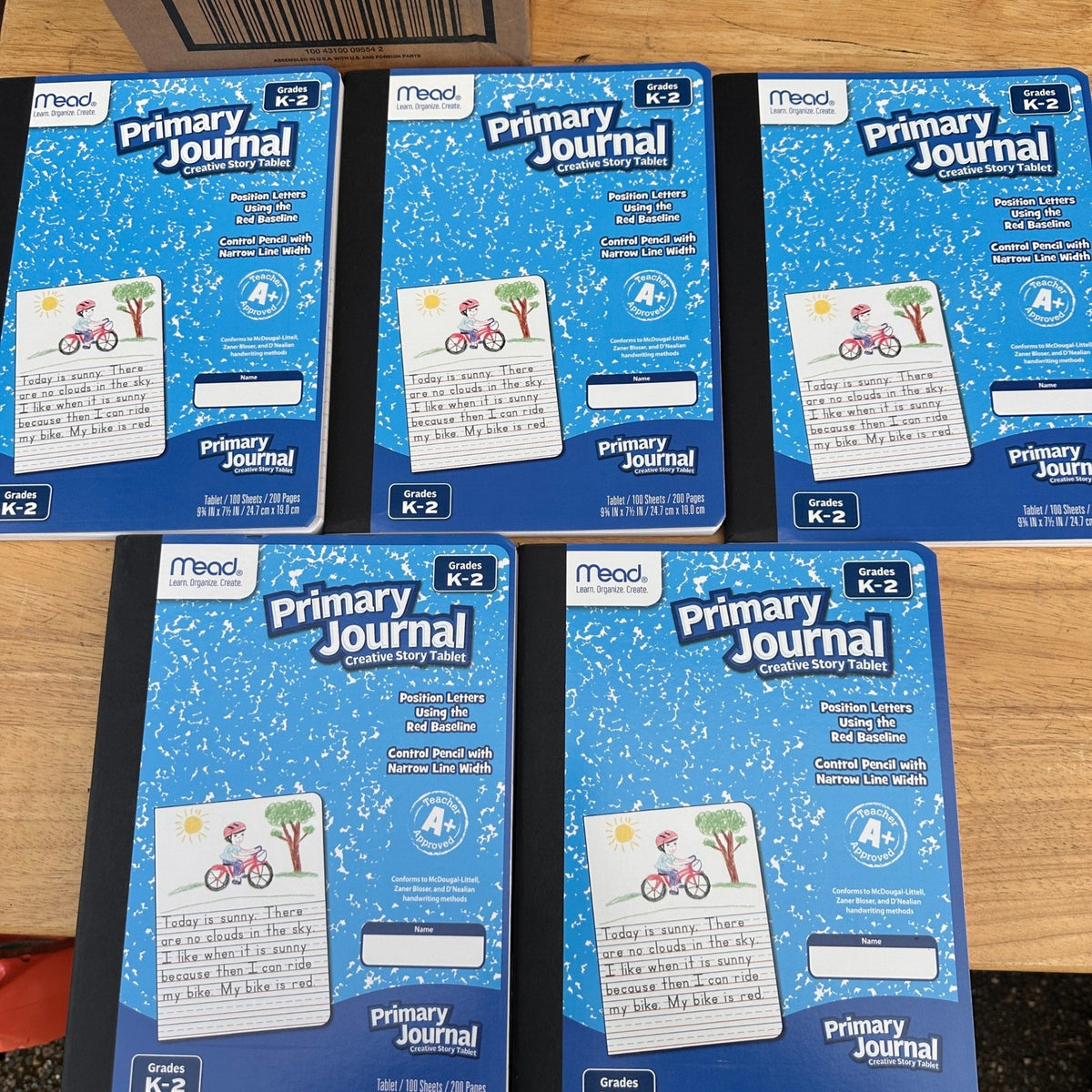 Lot of 5 Mead 09554 Classroom Primary Journal Story Tablet 100 Sheets 7.5" x 9.