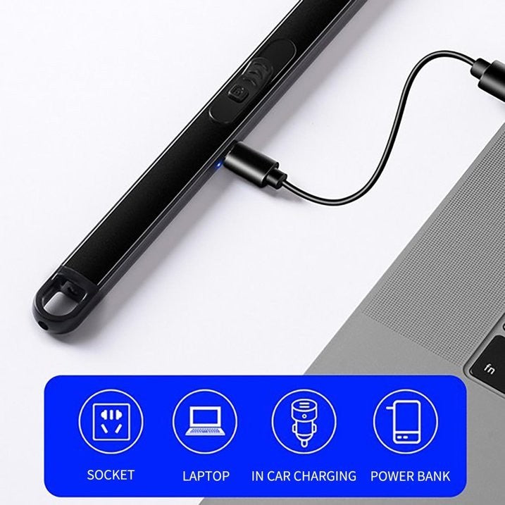 Set of 10 USB Rechargeable Electric Arc Lighters Long Flameless for Candle BBQ G