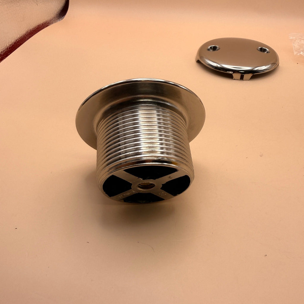 Westbrass D94-2-05 Polished Nickel Twist & Close Tub Trim Set w/ Two-Hole Overfl