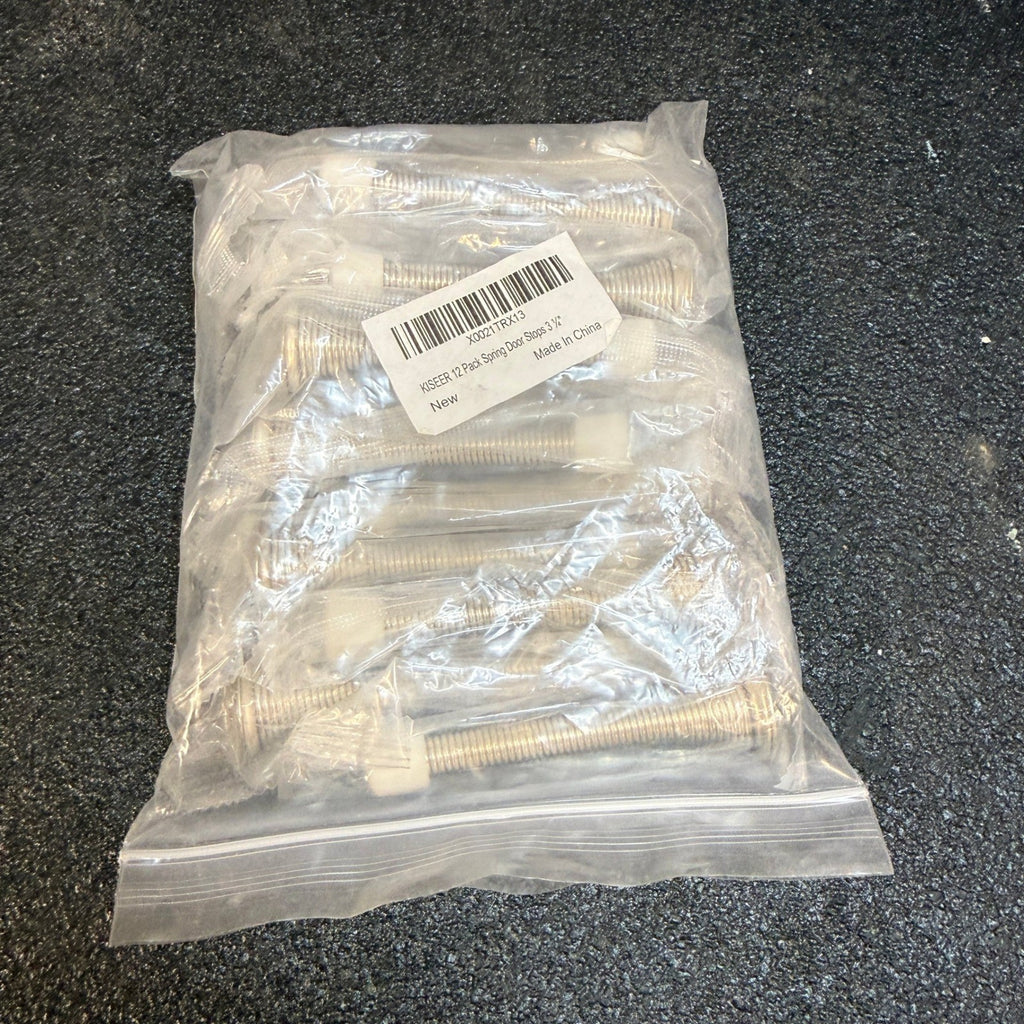 Pack of 12 KISEER Satin Nickel Spring Door Stops 3 1/4 Inch Flexible Heavy Duty