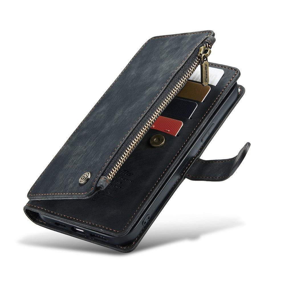CaseMe C30 Zipped Multifunction Wallet PU Leather Case For iPhone 13 ProMax
