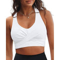MSRP $33 GRAPENT Women's M White Swim Bikini Tops Only Twist Front Ruched Ba