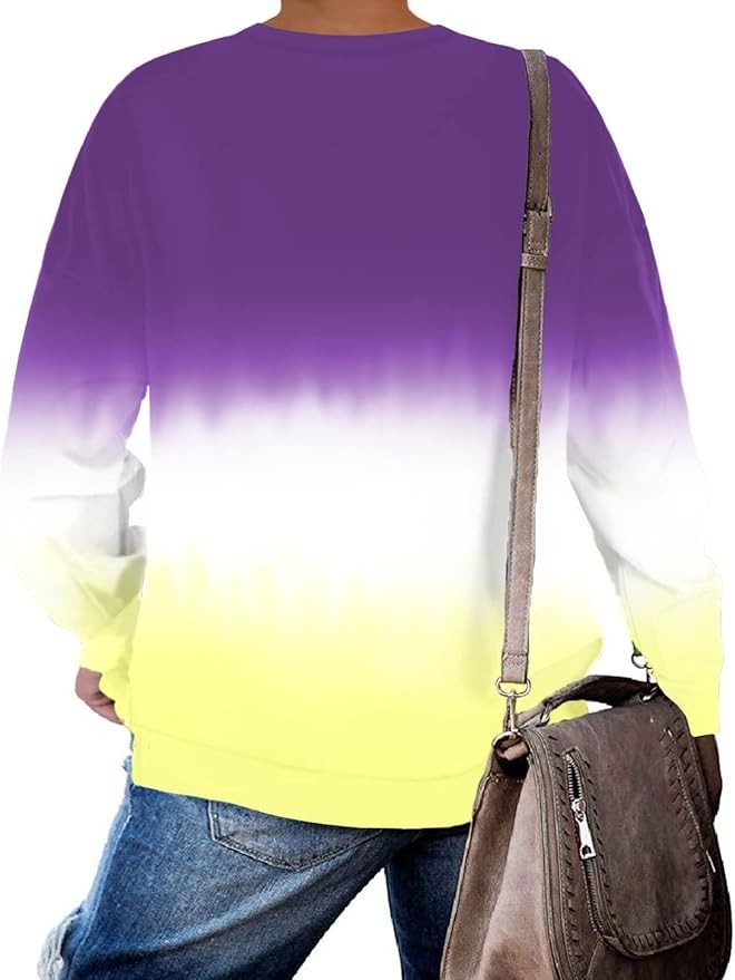 DOLNINE Women's Plus-Size 14W-28W Sweatshirts Casual Tops Side Slit Pullovers Sh